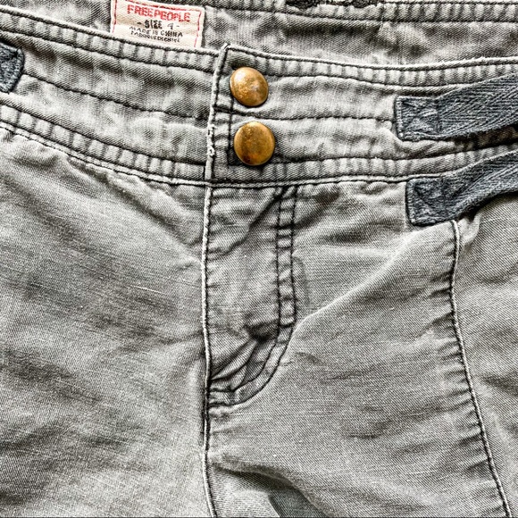 Free People Bermuda Shorts Washed Black Size 4 - Picture 5 of 14